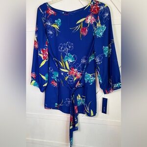 Apt. 9 Blue Floral Women's Top